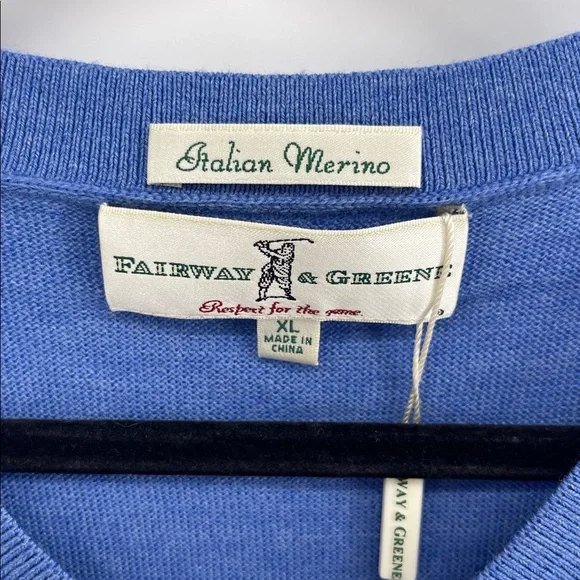 NWT Fairway & Greene Italian Merino Capitol City Country Club Atlanta sweater XL